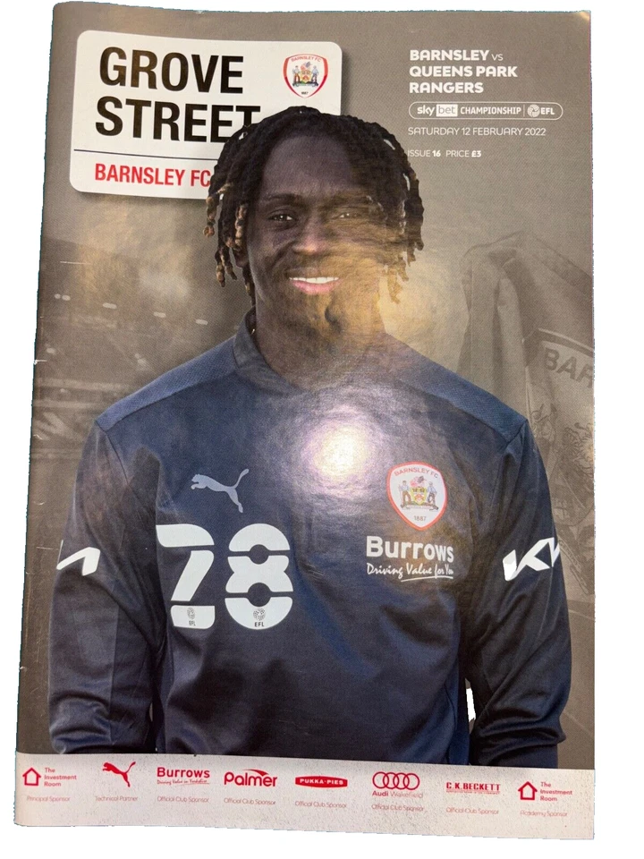 Football Programme Barnsley v Queens Park Rangers 2021/2022 - Image 1 of 1