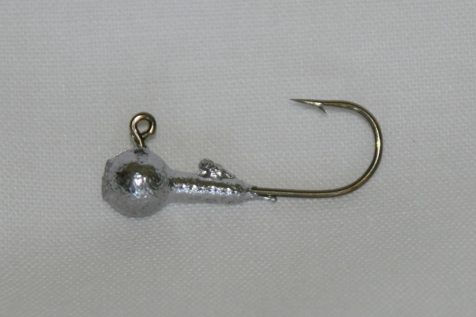 KILLER JIGS 25 pk 1/8 oz Round Head Crappie Walleye Fishing Jigs Bronze Aberdeen Hooks