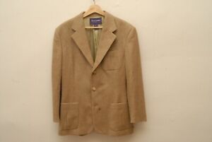 Ralph Lauren Collection tan herringbone 3 btn sport coat 14 wool/cashmere USA