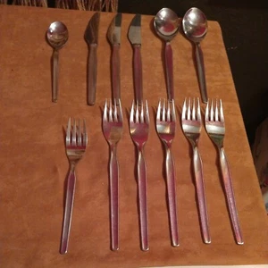 Vintage Set 12 Teile Germany Rostfrei EDELSTAHL Besteck MCM - Bild 1 von 5
