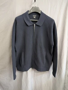Club Monaco Men's Extra Large Long Sleeve Full Zip Sweater Jacket Blue Preppy - Picture 1 of 17