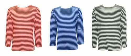 ARMY AND OUTDOORS NEW RUSSIAN TELNYASHKA SAILOR’S NAVY’S STRIPED RED GREEN & BLUE T-SHIRT TOP