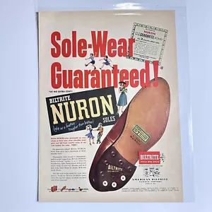 1952 Biltrite Nuron Sole Print Ad Poster Advertisement Ballroom Dancing Rubber - Picture 1 of 1