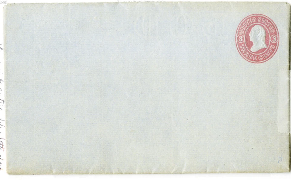 US Stamps # U36 3c Stationary XF Mint Entire Blue Letter Sheet - Image 1 of 1