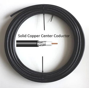 15' feet Coax Cable Jumper LMR400 RG213 Type Super Low Loss Solid Copper Center - Picture 1 of 4