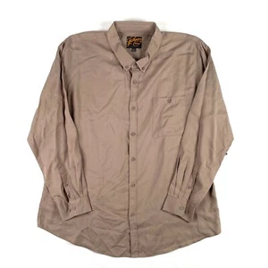 Johnny Bigg Lincoln Lyocell Shirt Button Up Long Sleeve Latte Size AU 4XL New - Picture 1 of 9