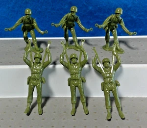 Marx Reissue WWII U.S. Paratrooper Toy Soldiers (54MM) 6 in 2 Poses - Picture 1 of 4