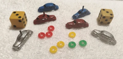 Vintage 1938 Cabby Board Game 16 Replacement Playing Pieces  - Image 1 of 4