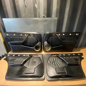 Mercedes-Benz W124 S124 Estate Front & Rear Door Panel Set Of 4x Black Leather - Picture 1 of 24
