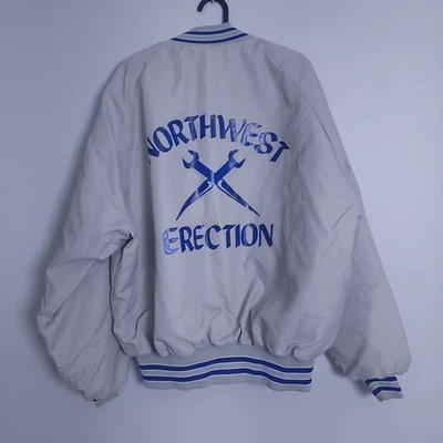 复古 Dunbrooke Pla-Jac 尼龙夹克灰色 XL 施工校正银色 — 第 1/4 张图片