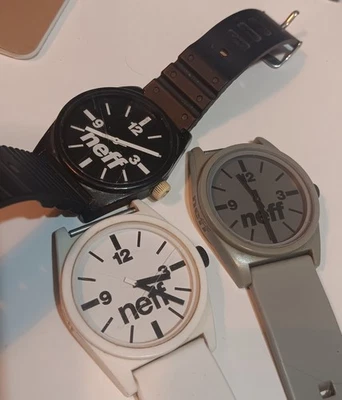 Reloj Neff DAILY x3 ~ Unisex 42mm Esfera Negra, Blanca y Gris Banda Silicona *LEER* Foto 1 de 3