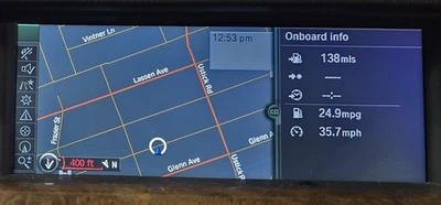 2011-2016 BMW 528i 535i 550i M5 (F10) 10" DASH RADIO GPS DISPLAY SCREEN (2-PLUG) - Image 1 of 4