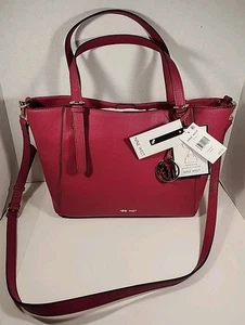 9 Nine West Kylee BERRY Large Shoulder Tote Bag Purse & Bonus Dangle NEW w/Tag - Bild 1 von 14