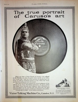 Anuncio Grabadora Original 1921 Vintage: Ft. Victor, His Master's Voice #Victrola Foto 1 de 2