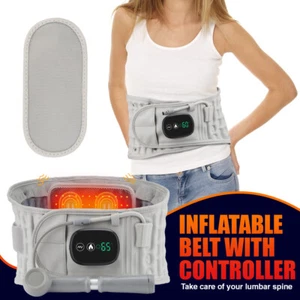 Inflatable Decompression Vibration Massage Back Belt Red Light Heating Therapy - Picture 1 of 19