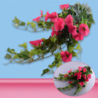 Artificial Hanging Basket Fake Silk Morning Glory Flower Vine Wedding Home Decor