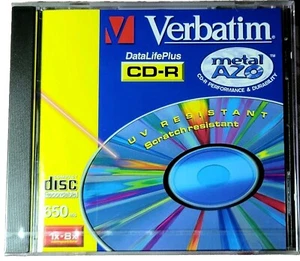 VERBATIM METAL AZO- 5 x CD-R - 650MB/74 mn - UV & SCRATCH RÉSISTANT - NEUFS - Photo 1/2