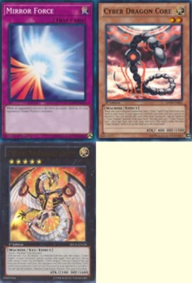 Mirror Force 1st Common + Cyber Dragon Core Super* SDCR + Cyber Dragon Nova 1st - Image 1 of 4