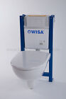 Wisa WC-Set Vorwandelement BH83cm spülrandloses Wand-WC WC-Sitz Absenkautomatik