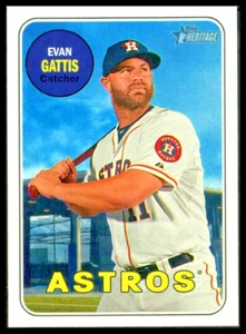 2018 TOPPS HERITAGE #196 EVAN GATTIS HOUSTON ASTROS - Picture 1 of 2
