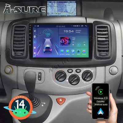 Carplay Autoradio Für Renault Trafic MK2 OPEL Vivaro A  NAVI GPS Android 14 DAB - Bild 1 von 4
