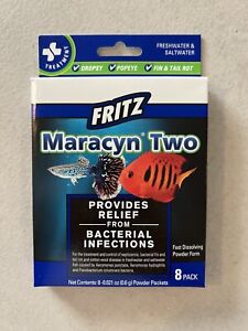 Fritz Aquatics Mardel Maracyn Two 8 count | 0.6 gm each | Aquarium Medication