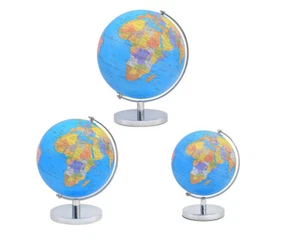 GLOBO GIRATORIO DE COLOR CONTEMPORÁNEO SOBRE BASE DE METAL ATLAS ADORNO DE MESA - Imagen 1 de 4
