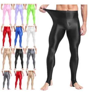 Men's High Waisted Stirrup PantsTummy Control Stretch Tights Pants Pantyhose - Picture 1 of 105