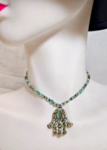 Michal Golan icy Blue Hamsa necklace - Picture 1 of 8