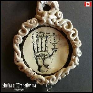 alchemical talisman pendant amulet necklace wicca jewelry palmistry lucky money - Picture 1 of 24
