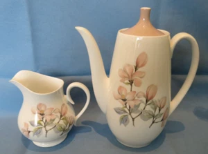 Vintage Royal Adderley Coffee Pot & Ridgway Milk Jug - Both Ophelia pattern - Picture 1 of 9