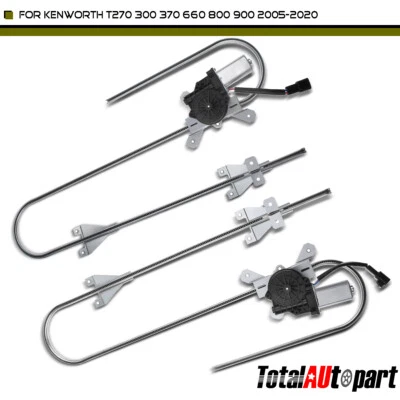 2x Front Window Regulator w/ Motor for Kenworth C500 T800 T300 W900 2006-2020  - Image 1 of 4