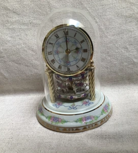 Reloj Carrusel Aniversario Porcelana Blanca Dentzel Vintage Franklin Mint Alemania - Imagen 1 de 9