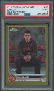 2022-23 Topps cromo horas extras refractores dorados #30 Eli Ellis 35/50 PSA 9 - Imagen 1 de 2
