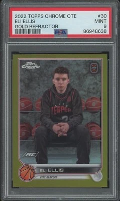 2022-23 Topps Chrome Overtime Elite Gold Refractors #30 Eli Ellis 35/50 PSA 9 - Image 1 of 2