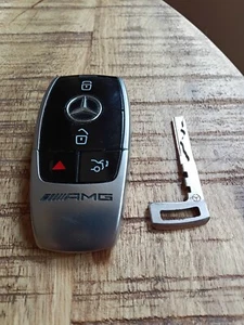 MERCEDES BENZ AMG SILVER SMART KEY PROXIMITY REMOTE FOB OEM IYZ-MS2 TESTED USED - Picture 1 of 3