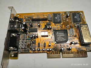 AGP VGA CARD HK9222 Rev A1 (Trident 3D Image 9850) 2 MB SGRAM - Picture 1 of 8