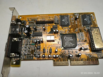 AGP VGA CARD HK9222 Rev A1 (Trident 3D Image 9850) 2 MB SGRAM - Image 1 of 4