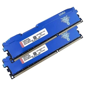 Ram DDR3 16go 2x8go 1600MHz PC3-12800 Udimm CL11 Non-ECC Unbuffered 1.5V 2Rx8... - Photo 1/6