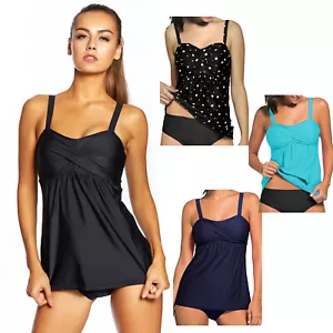 T8) SET FASCIA TANKINI DONNA CON SLIP ADDOMINALE GIOCO FIGURA NUOVO TG. 40-50 - Foto 1 di 6