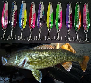 (10) Smooth & Hex Nickel Trolling Flutter Spoons GLT 2 3/8" 2 1/4" LEWC - Picture 1 of 1