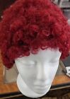 Red  With Curles Kinky Wig  Lace Undercap Synthetic Hair Puffy