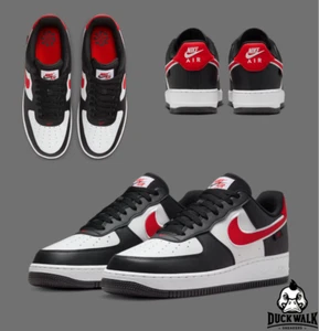 Nike Air Force 1 '07 Shoes Black University Red White HM0721-002 Men's Sizes NEW - Picture 1 of 12