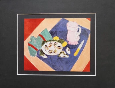 Impresión litográfica offset mate Henri Matisse "Naturaleza muerta con ostras" 1990 Foto 1 de 2