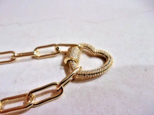 Zenzii Crystal Pave Accent Heart Pendant Necklace- NIP - Picture 1 of 7