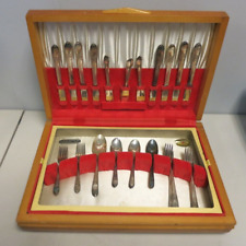 Vintage Community Plate Silverware With Chest 44 pcs