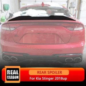 Alerón trasero de fibra de carbono real apto para Kia Stinger 2018-2023 labio del ala del maletero - Imagen 1 de 16