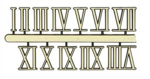 Roman Gold Clock Numerals -Numbers 1-12 - Stick On - Choose 7 Sizes!  - Picture 1 of 2