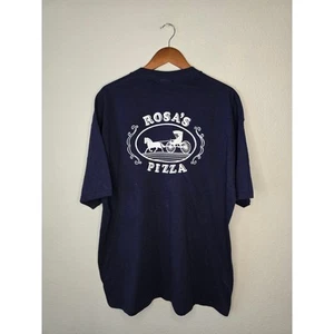 Camisa Pizza Vintage Azul Rosa's Restaurant Extra Grande Manga Corta Camiseta XL - Imagen 1 de 7