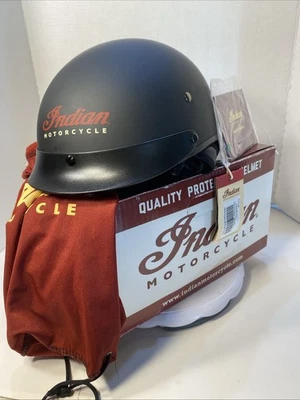 印度摩托车半头盔黑色带包尺寸 M — 第 1/4 张图片